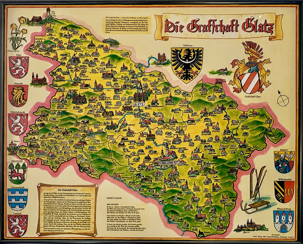 Karte Grafschaft Glatz